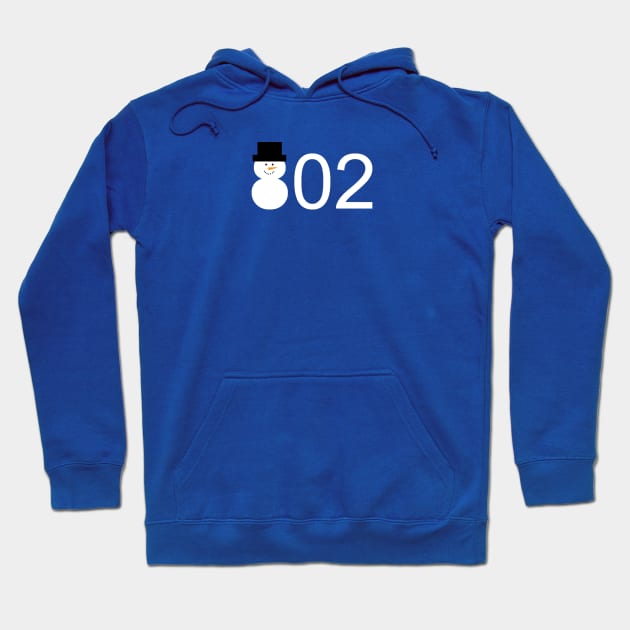 Vermont 802 snowman Hoodie by alittlebluesky